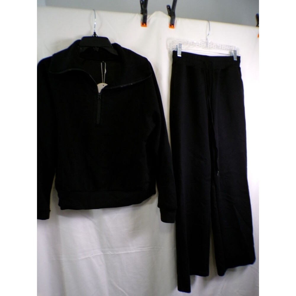ANRABESS Women's 1/4 Zip Pullover Sweater Black S TL00053